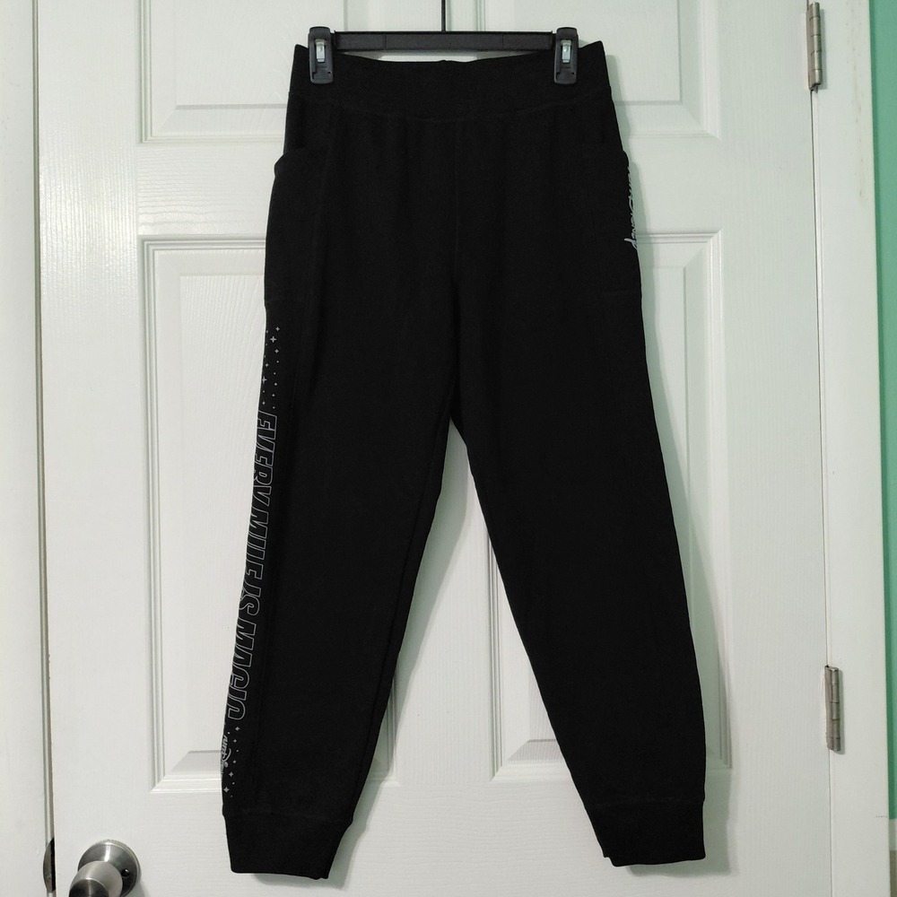 Disney runDisney Every Mile Is Magic Black Joggers Sweatpants Women Medium